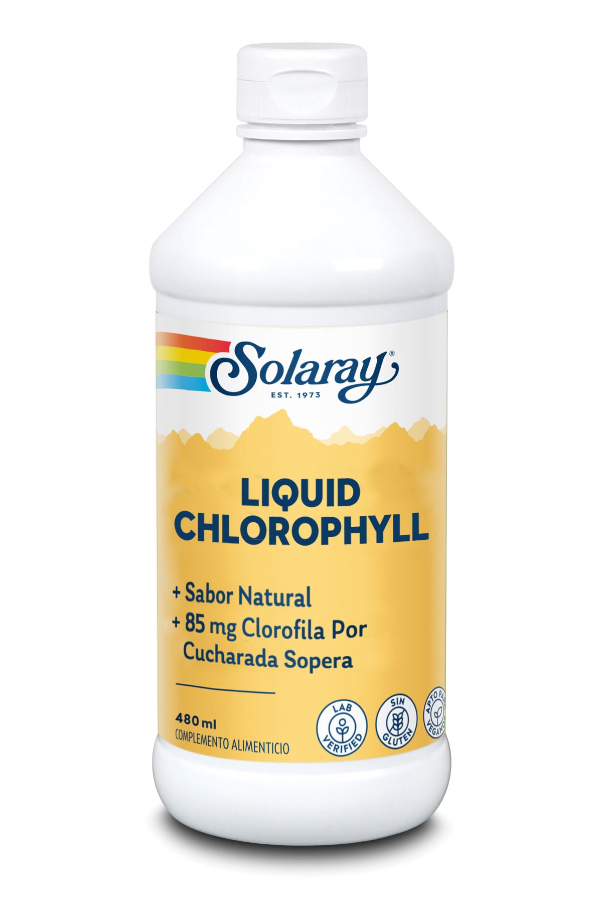 Clorofila Líquida Solaray 480ml Suplemento Detox Verde para Bienestar