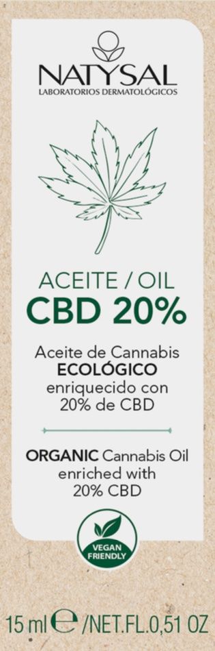 Aceite Ecológico de CBD 20% Natysal - 15 ml Alivio Natural