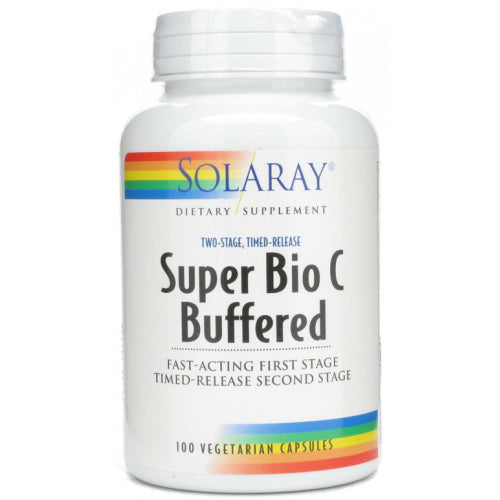 Super C Solaray 100 Cápsulas Vitamina C de Liberación Prolongada