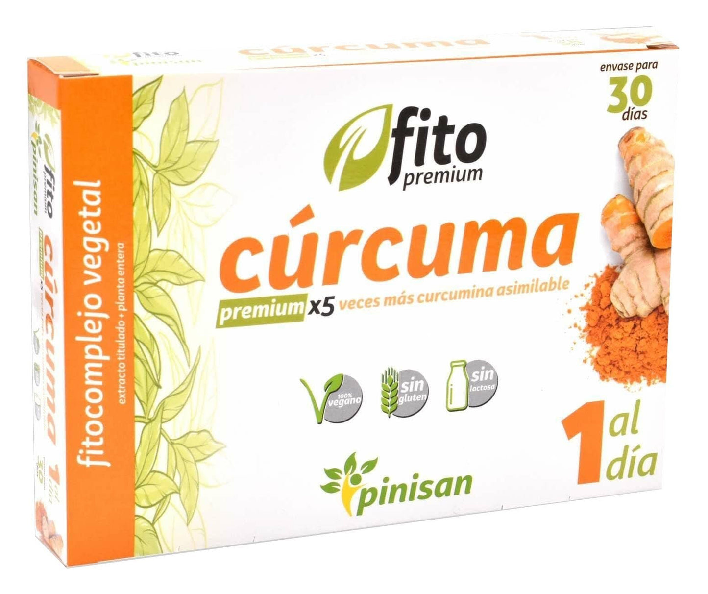 Cápsulas veganas de cúrcuma premium con piperina, 30 unidades