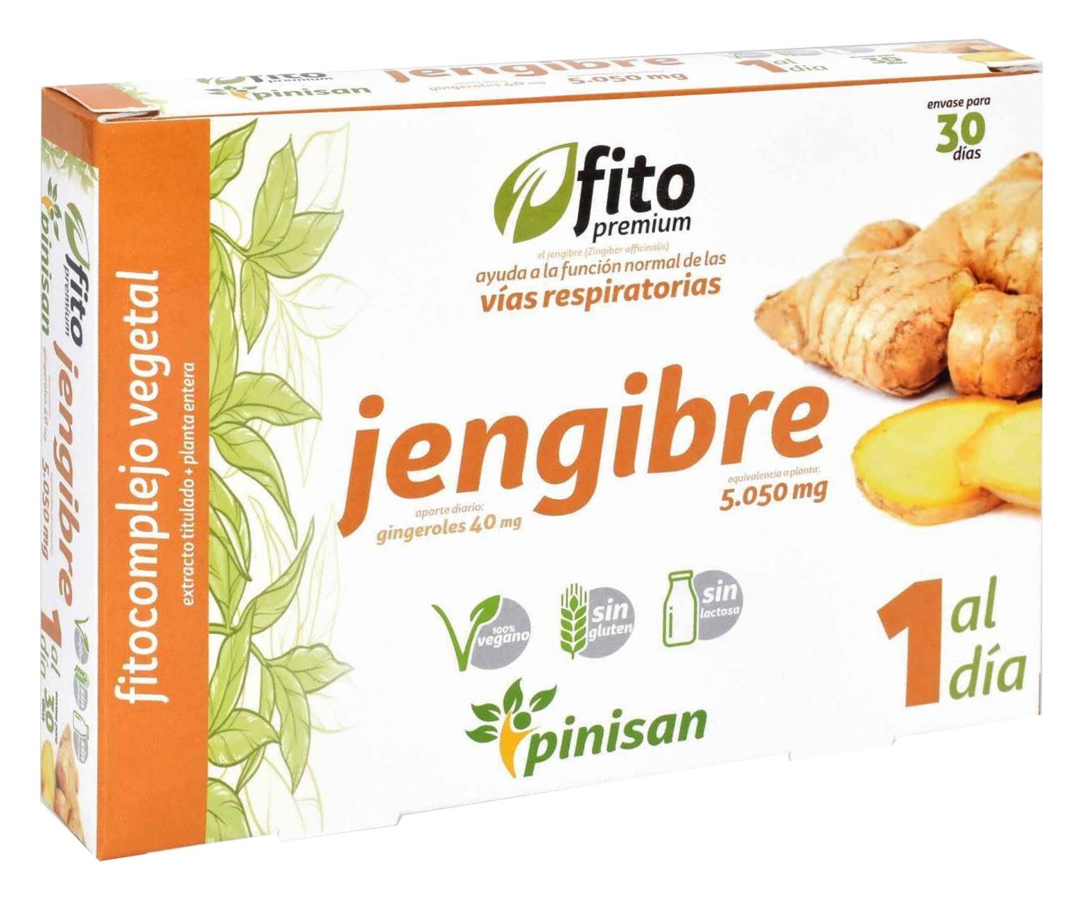 FitoPremium Jengibre Pinisan – 30 Cápsulas Veganas de Alta Potencia Antiinflamatorias