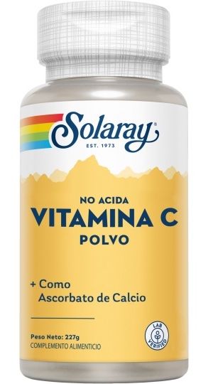 Polvo de Vitamina C Solaray 227g Antioxidante Vegano