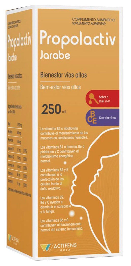 Jarabe Propolactiv de Miel y Propóleo 250ml Refuerzo Inmunológico