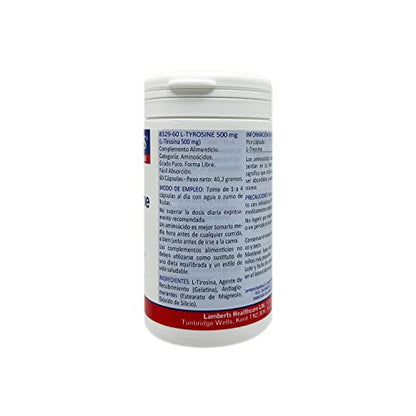 Lamberts L Tirosina 500mg - 60 Cápsulas