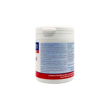 Lamberts Acido Folico 400ug - 100 Tabletas