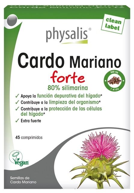 Cardo Mariano Forte 500 mg con 80% Silimarina - 45 comprimidos