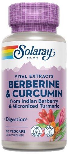 Berberina y Cúrcuma Solaray 60 Cápsulas para Salud Cardiovascular