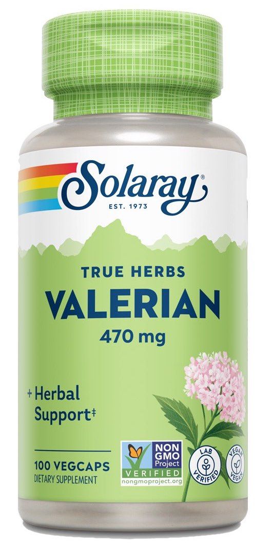Valeriana Solaray 100 cápsulas veganas para sueño profundo