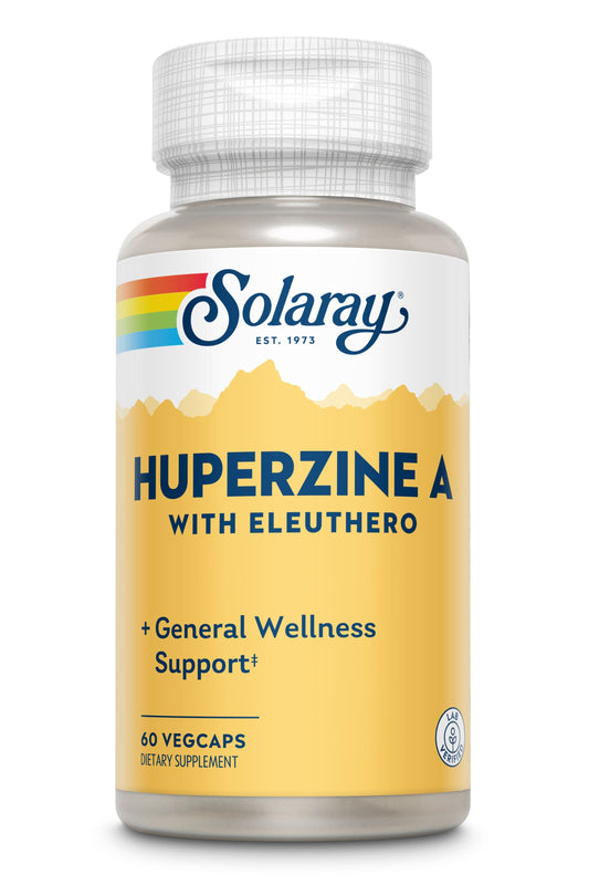 Suplemento Huperzina A con Eleuterococo Solaray 60 Cápsulas Veganas