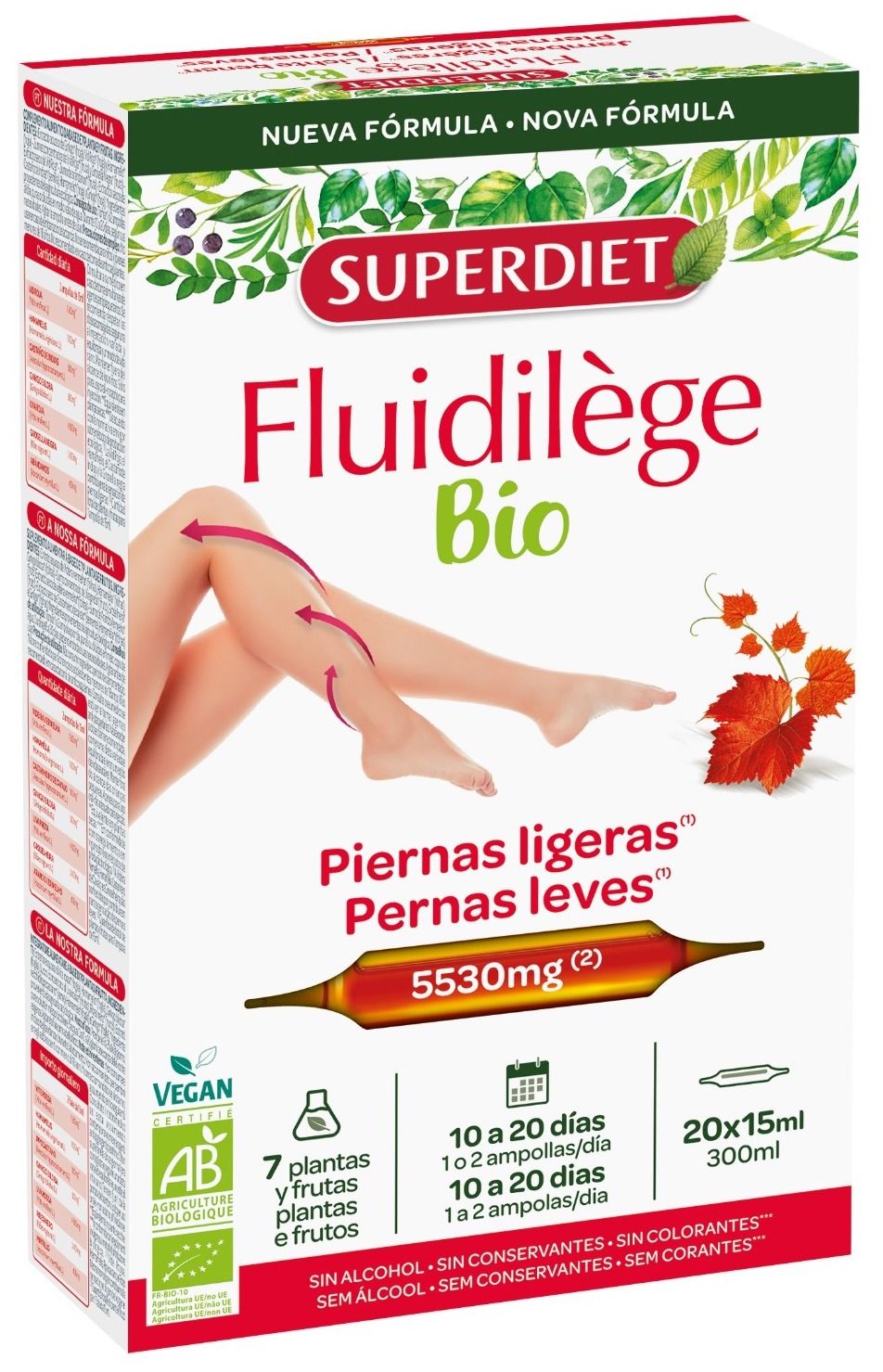Suplemento Bio Fluidilège para Piernas Ligeras y Circulación