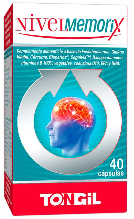 NivelMemorix Tongil 40 Cápsulas Suplemento Cognitivo Natural para Rendimiento