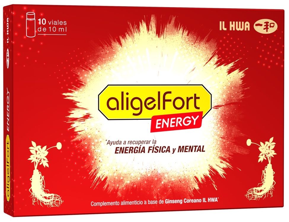 Aligelfort Energy Tongil - 10 Viales de Ginseng Coreano con Arándano