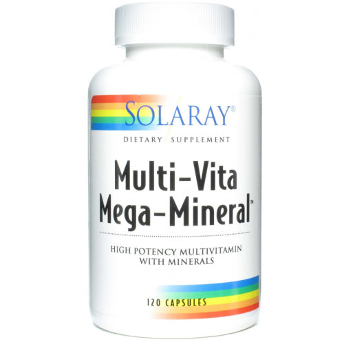 Mega Multi Mineral Solaray Suplemento de Minerales 120 Cápsulas