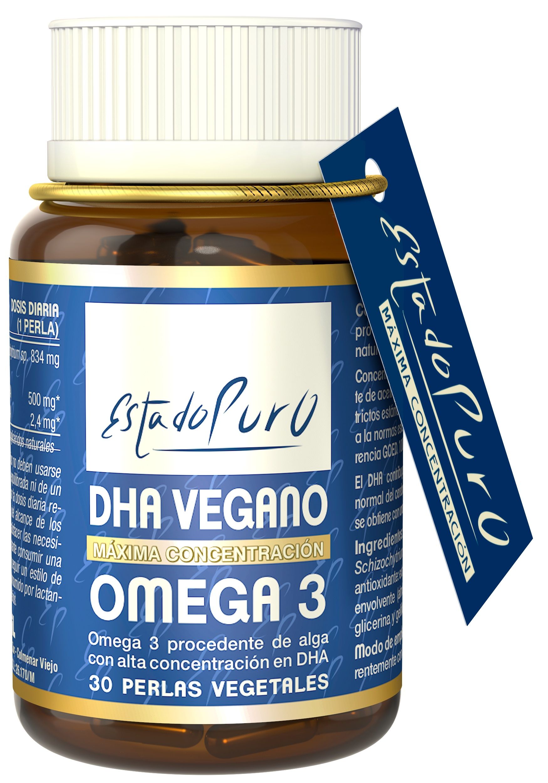 Omega 3 Vegano DHA 500 mg – 30 Perlas Tongil
