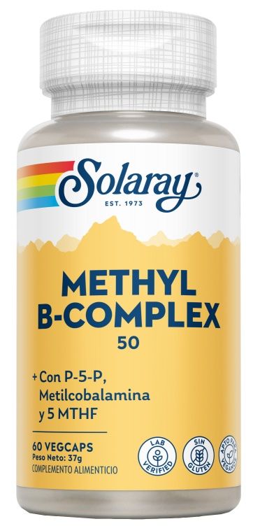Complejo B Metilado 50 mg Solaray – 60 Cápsulas Veganas