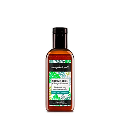 Nuggela & Sulé Champú 100% GREEN. VEGANO. Con Proteínas Vegetales para Fortalecer el cabello y Aumentar su Volumen. 1 x 250ml