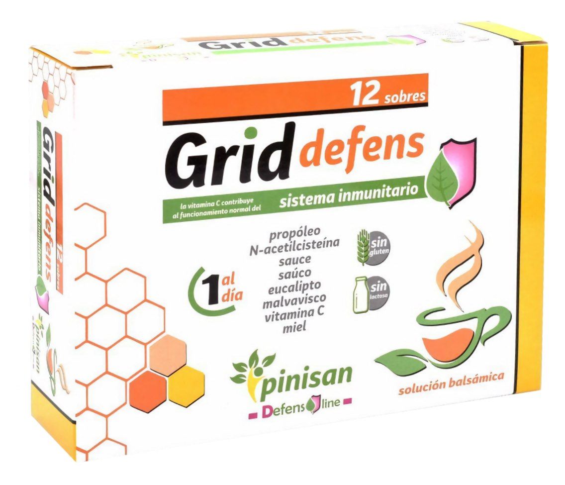 GridDefens Pinisan 12 sobres – Mucolítico natural potente
