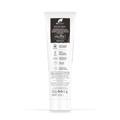 Dr. Organic Pasta De Dientes Carbón Activado, 100 ml (Paquete de 1)