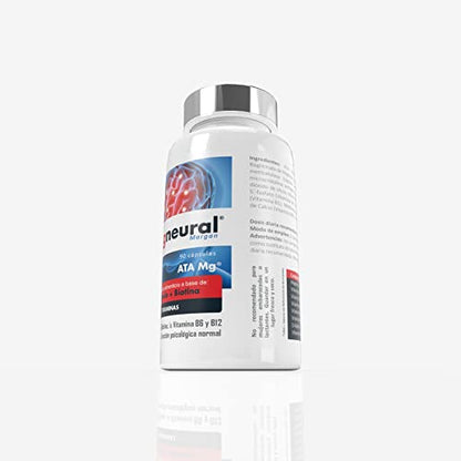 Magneural® 700 mg de Margan Biotech. Sistema Nervioso. ATA Mg | Biotina | Vitaminas del grupo B Metiladas. 90 Cápsulas