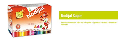 Novadiet - NODIJAL SUPER Viales con Propóleo, Jalea Real, Vitaminas, Minerales, Acerola, Equinácea, Pleurotus Ostreatus, Ayuda al Sistema Inmune y Etapa Crecimiento de los Niños - 20 Viales de 10 ml