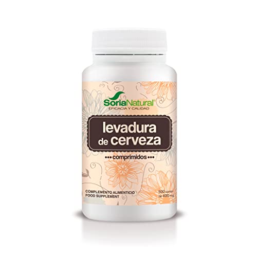 Soria Natural Levadura de Cerveza - Comprimidos para Mantener la Salud de la Piel, Cabello y Uñas - Mejora la salud digestiva y ayuda a reducir el cansancio - 500 comprimidos