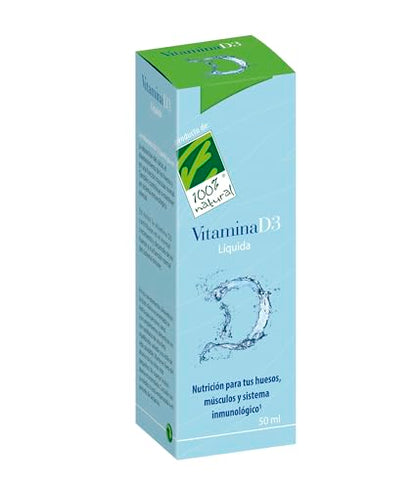 Vitamina D3 Líquida - 50 ml - Contribuye al Sistema Inmunitario - Ayuda a Fortalecer los Huesos y los Músculos - Fácil De Tomar - Estimula la Absorción de Calcio - 100% Natural