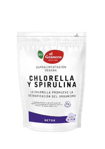 El Granero Integral - D-Pur Detox - 200 g - Contiene Chlorella y Alga Espirulina - Propiedades Depurativas - Ideal para Limpiar el Organismo - Alto contenido de Hierro y Vitamina E - Apto para Veganos