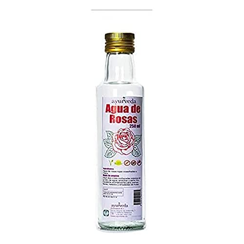 Ayurveda - Agua de Rosas Rojas - Producto Natural - Ideal como Condimento a Platos Dulces - Útil como Ambientador y como Tónico Facial - Apto para Veganos - Sin Gluten - 200 g