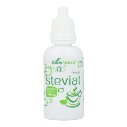 Soria Natural Steviat gotas - Edulcorante de Mesa 100% Natural – A Base de Glucósidos de Esteviol (Stevia rebaudiana) – Sustituto de Azúcar – Edulcorante Líquido Bajo en Calorías – Bote de 30 ml