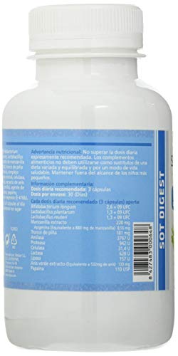 Sotya Sot Digest - Complejo enzimático + bifidobacterias, 90 cápsulas de 550 mg