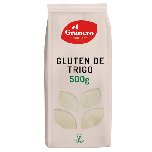 El Granero Integral - Gluten de Trigo - 500 g - Alto Contenido en Proteínas y Fibra - Fuente de Hierro y Minerales - Apto para Veganos - Alimento Natural