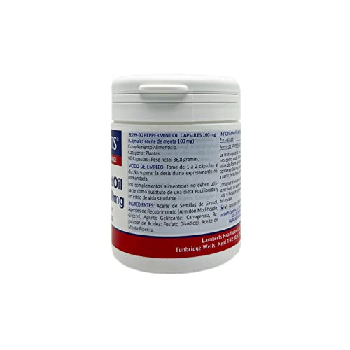 Lamberts Aceite de Menta 100 mg - 90 Cápsulas, 90