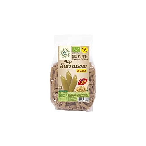 SOLNATURAL Penne Trigo SARRACENO-Lino Bio S/Gluten 250 g, Estándar, Único