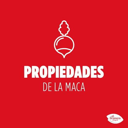 El Granero Integral - Maca Bio - 60 Cápsulas - Apto para Veganos - Complemento Alimenticio Elaborado a Base de Polvo de Raíz de Maca Ecológica - Energía y Vitalidad