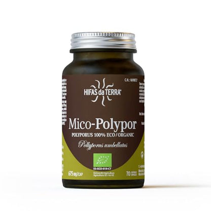 HIFAS DA TERRA - Mico-Polypor - Extracto Puro de Polyporus - Extracto de Hongos - 70 Cápsulas