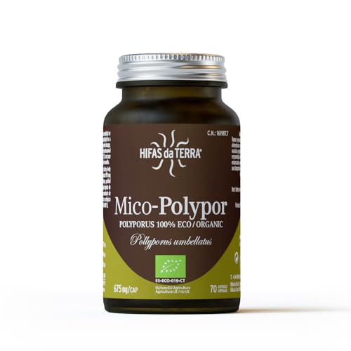HIFAS DA TERRA - Mico-Polypor - Extracto Puro de Polyporus - Extracto de Hongos - 70 Cápsulas