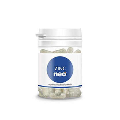 NEO | Zinc - 50 Cápsulas | Complemento Alimenticio para Favorecer la Función Cognitiva Normal y Reforzar el Sistema Inmunitario | Vegano sin Alérgenos ni GMO | Tomar 1 o 2 Cápsulas al Día