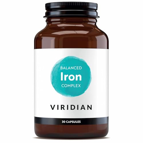 Viridian Balanced Iron Complex | Complejo de Hierro Balanceado, Suplemento Vegano - 30 Cápsulas