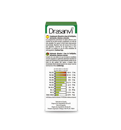 DRASANVI Optimem Forte con Fosfatidilserina, Fosfatidilcolina y Aminoácidos| Sistema Nervioso y rendimiento intelectual | con Vitaminas del Grupo B, ácido fólico y Selenio |45 Cápsulas = 22 Días