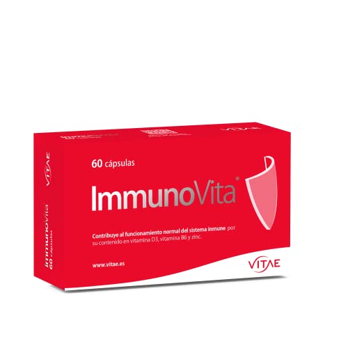 Vitae ImmunoVita 60 cápsulas | Betaglucanos de levadura, Vitamina D3, Vitamina B6 y Zinc | Activar Las defensas | Fortalecer el Sistema inmunitario