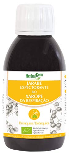HERBALGEM - Jarabe Expectorante Vías Respiratorias - para Vías Respiratorias Congestionadas - Respiración, Malestar Estacional - 150ml.