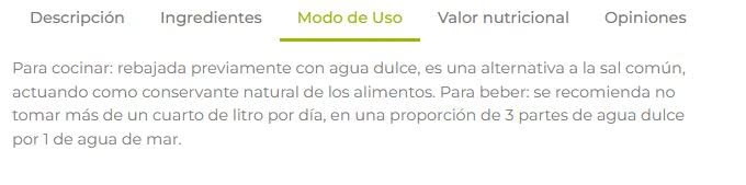 La Finestra sul Cielo Agua de Mar, 1L