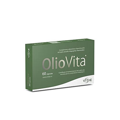 Vitae Oliovita 60 cápsulas | Espino amarillo (rico en omega7) | Hidratación, nutrición y regeneración de piel y mucosas | Combate la sequedad desde el interior