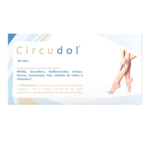 Circudol® (Antes Circudin®) 200 ml de Margan Biotech. Circulación Periférica. MIRTILO | GROSELLERO | BIOFLAVONOIDES CÍTRICOS | RUSCUS | ESCARAMUJO | UVA | CASTAÑO DE INDIAS | VITAMINA C. 20 viales