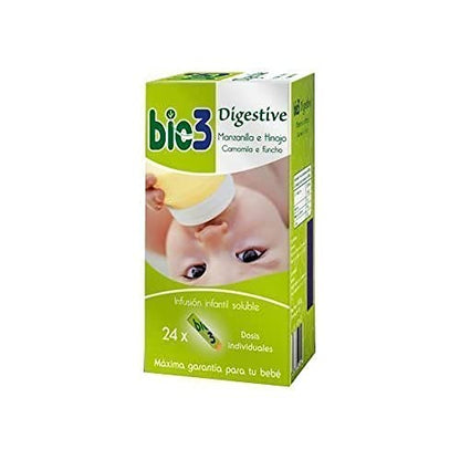 bio3 Digestive - Infusión Infantil Soluble - Manzanilla e Hinojo - 24 Sticks