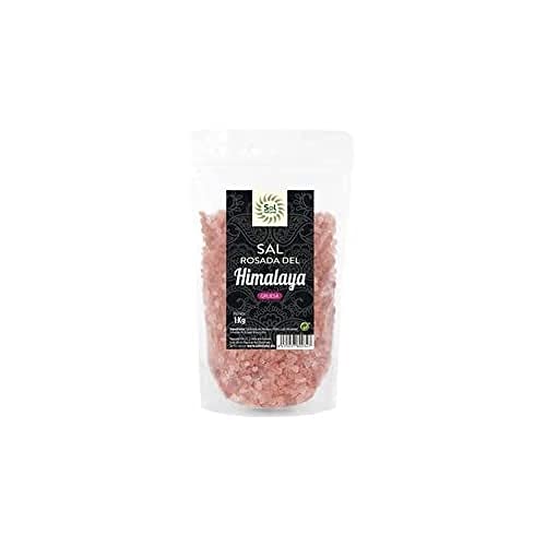 SOLNATURAL Sal Gruesa Rosada del Himalaya 1 Kg, Estándar, Único