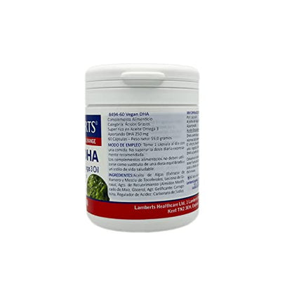 Lamberts Vegan Dha 250 Mg 60 Unidades 70 g, 60 unidad, 1