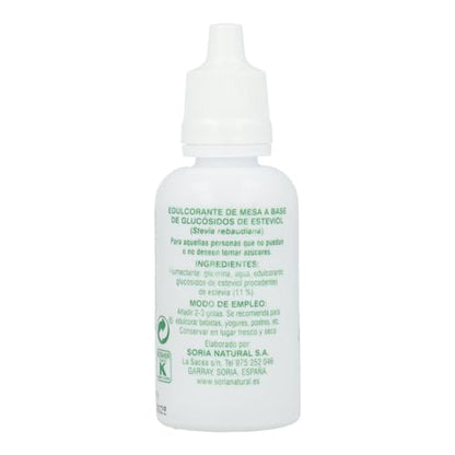 Soria Natural Steviat gotas - Edulcorante de Mesa 100% Natural – A Base de Glucósidos de Esteviol (Stevia rebaudiana) – Sustituto de Azúcar – Edulcorante Líquido Bajo en Calorías – Bote de 30 ml