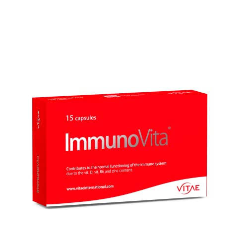 Vitae ImmunoVita 15 cápsulas | Betaglucanos de levadura, vitamina D3, vitamina B6 y zinc | Activar las defensas | Fortalecer el sistema inmunitario