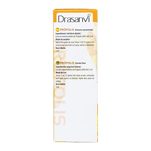 DRASANVI PRÓPOLIS EXTRACTO PURO - Producto 100% puro - 100% natural, sin conservantes ni colorantes - También para uso externo - SIN GLUTEN - 50ml